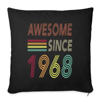 Awesome since 1968 - Sofakissenbezug 45 x 45 cm - Schwarz - Vorne
