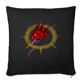 Teufel Teufelchen Pentagramm - Sofakissenbezug 45 x 45 cm - Schwarz - Vorne