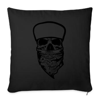 Gangster Skelett Totenkopf Ghetto Bandit - Sofakissenbezug 45 x 45 cm - Schwarz - Vorne