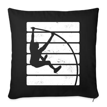 Pole vaulter - Sofa pillowcase 17,3'' x 17,3'' (45 x 45 cm) - black - Front
