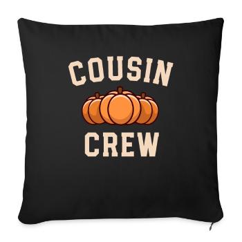 Cousin Crew Matching Family Halloween Outfit Cute - Sofa pillowcase 17,3'' x 17,3'' (45 x 45 cm) - black - Front