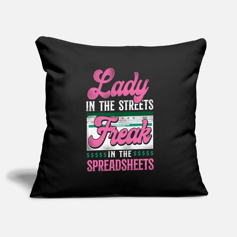 Comptable Comptable Comptable Comptabilité Housse de coussin décorative 45 x 45 cm