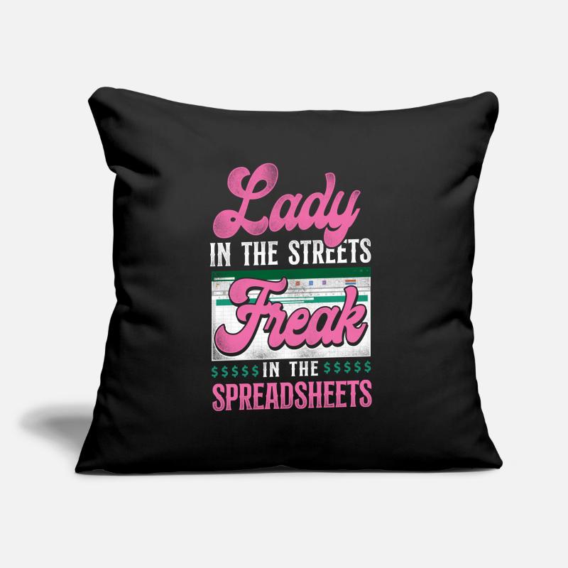 Comptable Comptable Comptable Comptabilité Housse de coussin décorative 45 x 45 cm