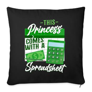 Comptable Comptable Comptable Comptabilité - Housse de coussin décorative 45 x 45 cm - noir - Devant