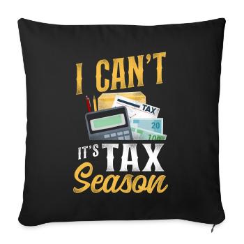 Comptable Comptable Comptable Comptabilité - Housse de coussin décorative 45 x 45 cm - noir - Devant