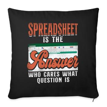Accountant Bookkeeper Accounting - Sofa pillowcase 17,3'' x 17,3'' (45 x 45 cm) - black - Front