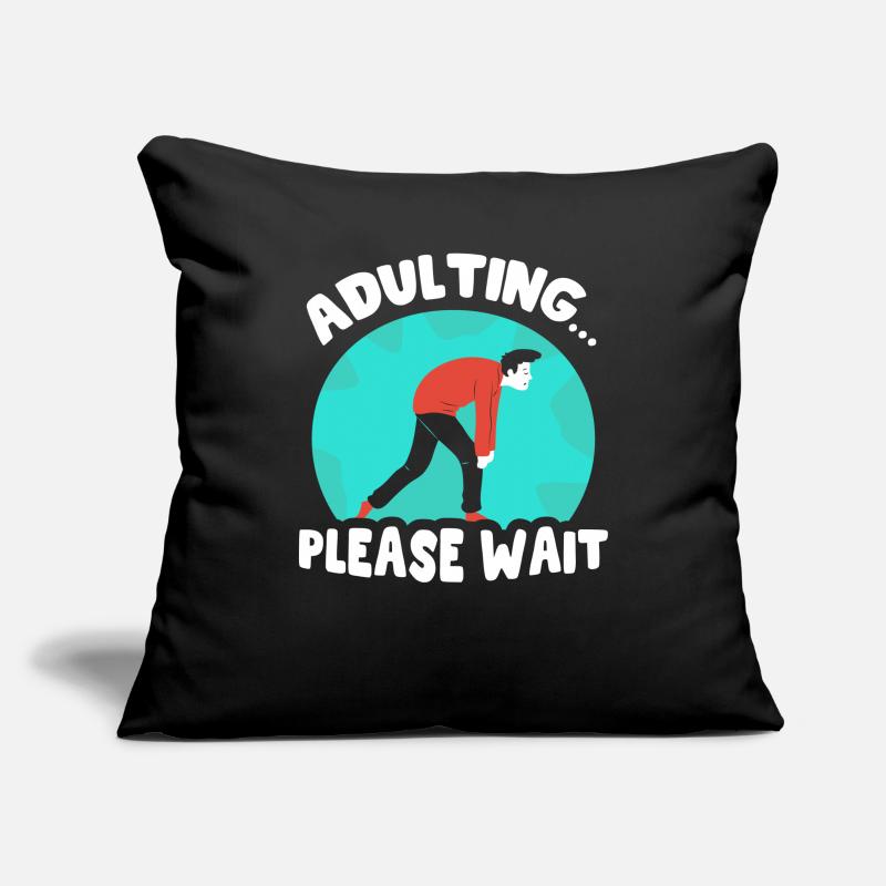 Growing up please wait birthday puberty Sofa pillowcase 17,3'' x 17,3'' (45 x 45 cm)