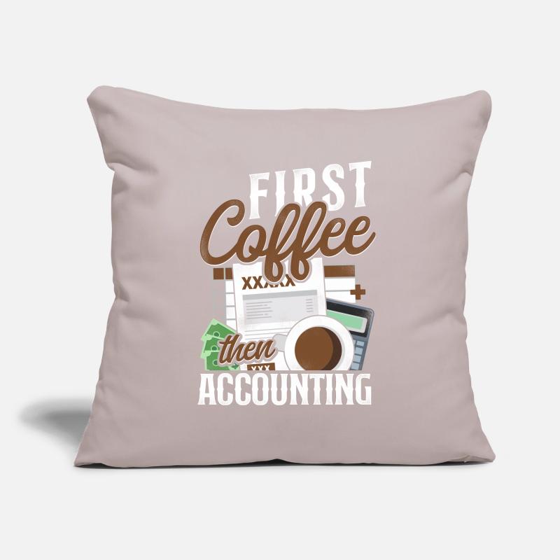 Comptable Comptable Comptable Comptabilité Housse de coussin décorative 45 x 45 cm