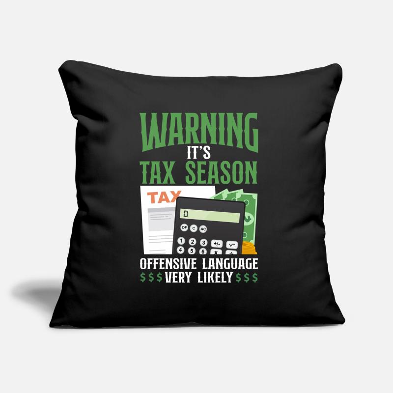 Comptable Comptable Comptable Comptabilité Housse de coussin décorative 45 x 45 cm