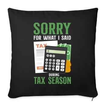 Comptable Comptable Comptable Comptabilité - Housse de coussin décorative 45 x 45 cm - noir - Devant