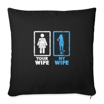 Angler - Sofa pillowcase 17,3'' x 17,3'' (45 x 45 cm) - black - Front