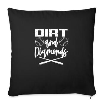 Joueur de softball Baseball Sport Pitcher Cadeau - Housse de coussin décorative 45 x 45 cm - noir - Devant