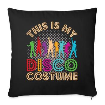 This Is My Disco Costume Shirt Rétro Vintage 70's - Housse de coussin décorative 45 x 45 cm - noir - Devant