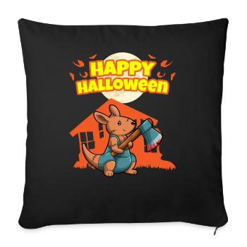 Happy Halloween Scary Funny Hallow's Eve Costume - Sofa pillowcase 17,3'' x 17,3'' (45 x 45 cm) - black - Front