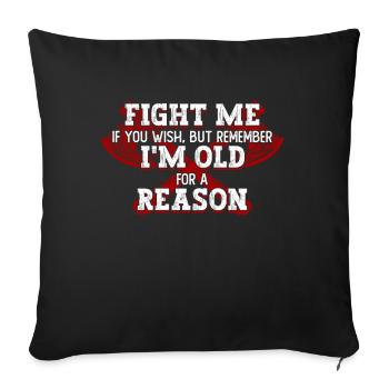 Mythologie nordique Odin Viking Dieu nordique - Housse de coussin décorative 45 x 45 cm - noir - Devant
