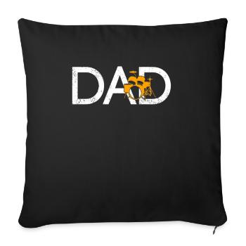 Batterie Papa - Housse de coussin décorative 45 x 45 cm - noir - Devant