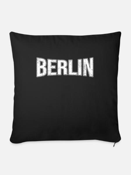 Berlin - Sofakissenbezug 45 x 45 cm - Schwarz