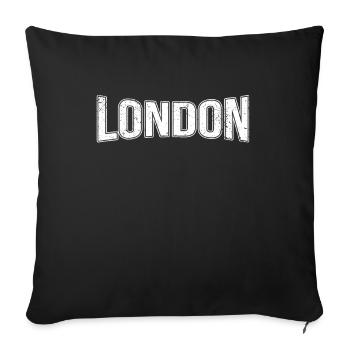 Londres - Housse de coussin décorative 45 x 45 cm - noir - Devant