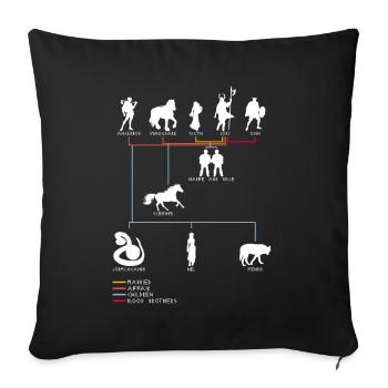Loki Family Tree Norse Mythology Vikings - Sofa pillowcase 17,3'' x 17,3'' (45 x 45 cm) - black - Front