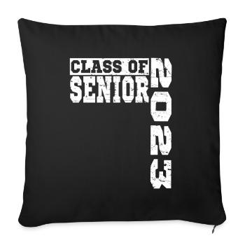 Class of senior 2023 - Sofa pillowcase 17,3'' x 17,3'' (45 x 45 cm) - black - Front