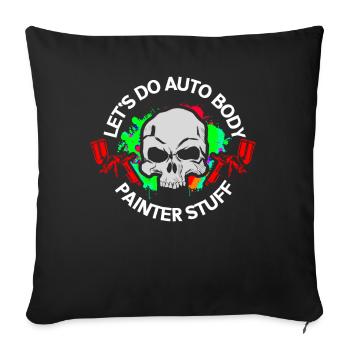 Painter | Vehicle Painter Airbrush Gift - Sofa pillowcase 17,3'' x 17,3'' (45 x 45 cm) - black - Front