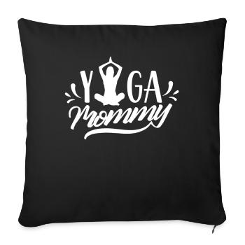 Yoga MomMy MomMy Hobby - Sofa pillowcase 17,3'' x 17,3'' (45 x 45 cm) - black - Front