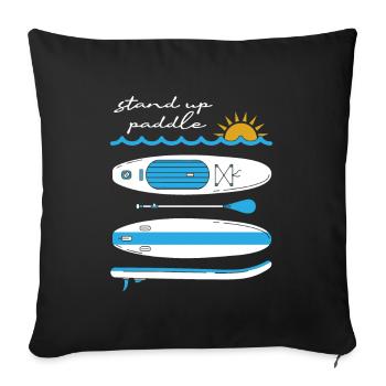 Stand Up Paddling - Sofakissenbezug 45 x 45 cm - Schwarz - Vorne