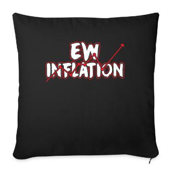 Inflation Impression monétaire Stagflation Humour - Housse de coussin décorative 45 x 45 cm - noir - Devant