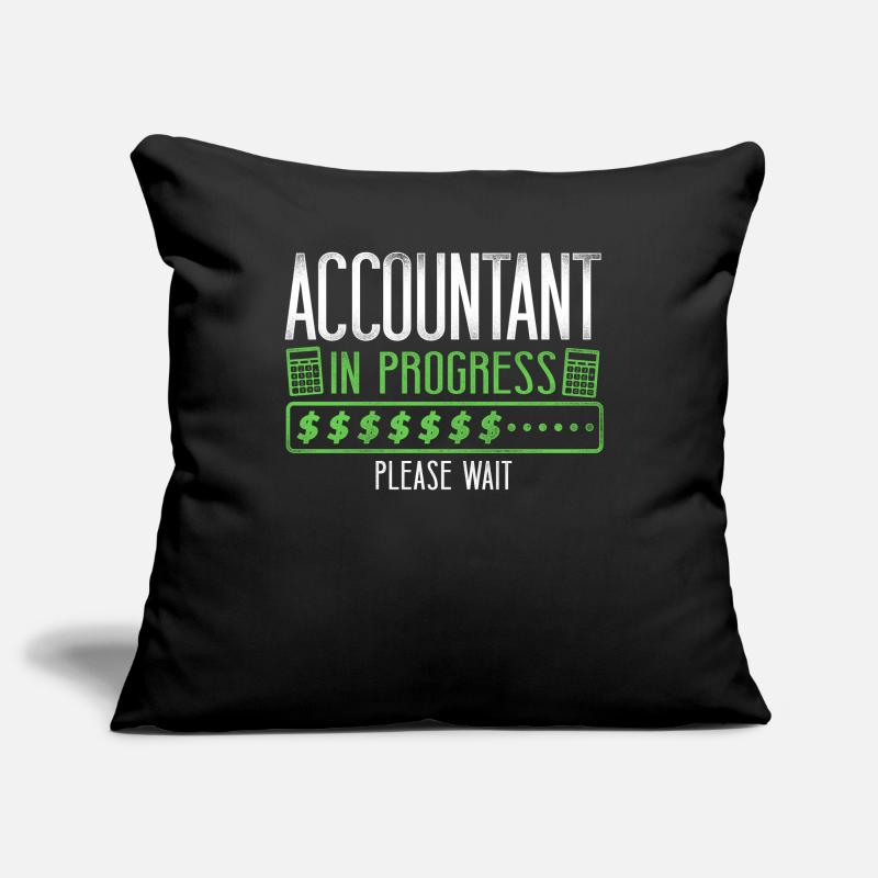 Comptable Comptable Comptable Comptabilité Housse de coussin décorative 45 x 45 cm