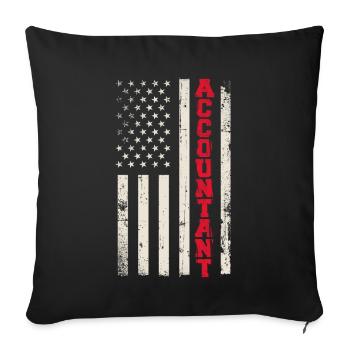 Comptable Comptable Comptable Comptabilité - Housse de coussin décorative 45 x 45 cm - noir - Devant