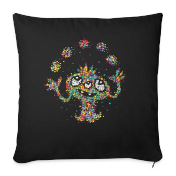 Konfetti Monster Kostümersatz Fastelovend Karneval - Sofakissenbezug 45 x 45 cm - Schwarz - Vorne