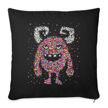 Carnaval Carnaval Confettis Monster Kölle Alaaf - Housse de coussin décorative 45 x 45 cm - noir - Devant