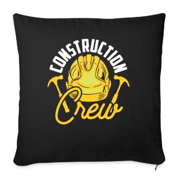 Construction Team Construction Worker Construction Site Teamwork Team - Sofa pillowcase 17,3'' x 17,3'' (45 x 45 cm) - black - Front