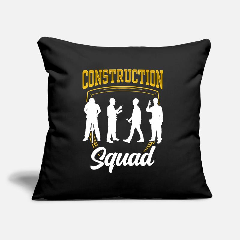 Construction team Teamwork Construction site Construction worker Construction team Sofa pillowcase 17,3'' x 17,3'' (45 x 45 cm)