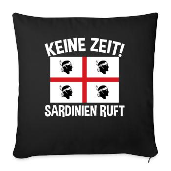 Sarde Sardische Flagge Sardegna Sardinien - Sofakissenbezug 45 x 45 cm - Schwarz - Vorne