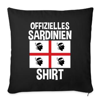Sarde Sardische Flagge Sardegna Sardinien - Sofakissenbezug 45 x 45 cm - Schwarz - Vorne