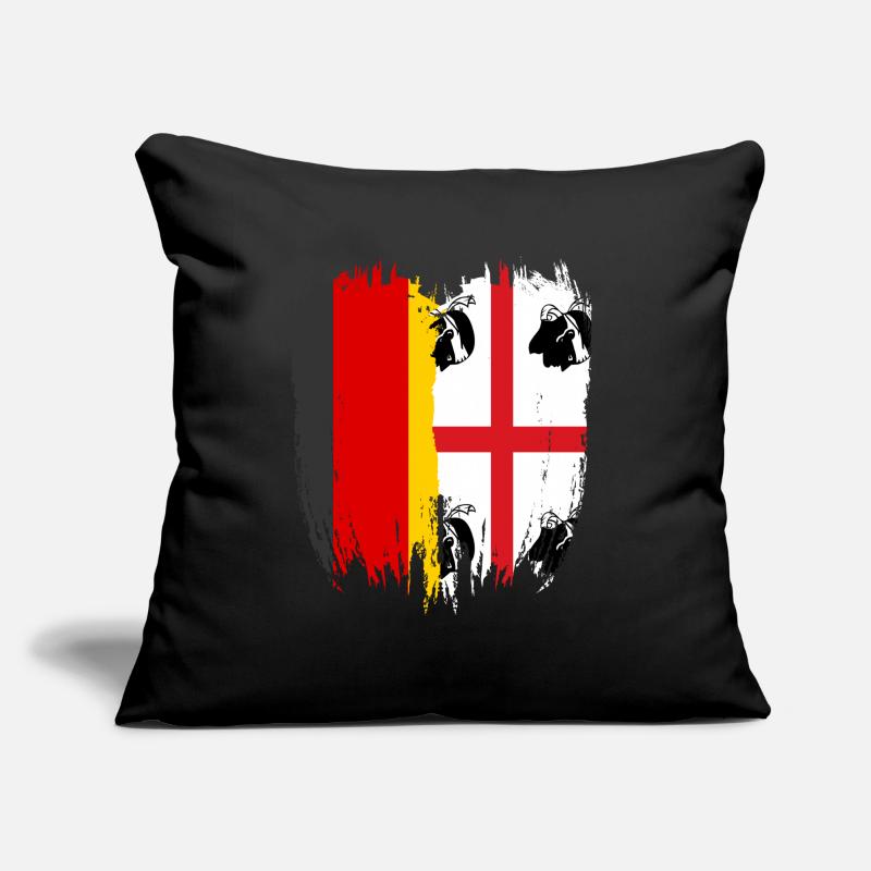 Sardaigne Drapeau sarde Sardaigne Sardaigne Housse de coussin décorative 45 x 45 cm