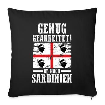 Sarde Sardische Flagge Sardegna Sardinien - Sofakissenbezug 45 x 45 cm - Schwarz - Vorne