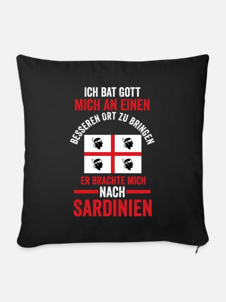 Sarde Sardische Flagge Sardegna Sardinien - Sofakissenbezug 45 x 45 cm - Schwarz