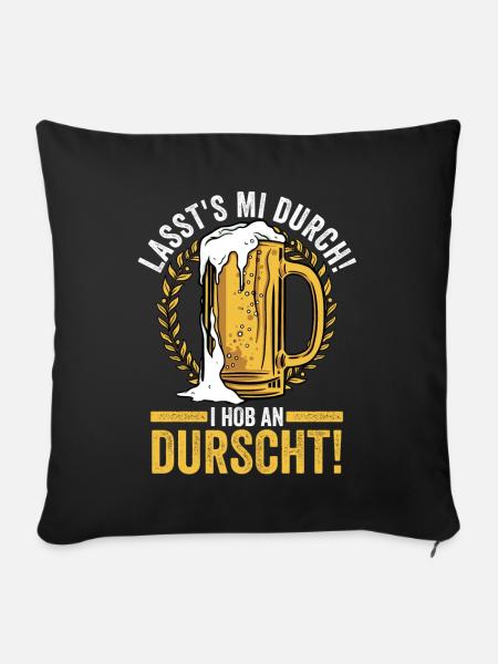 Trachten München Dirndl - Sofakissenbezug 45 x 45 cm - Schwarz