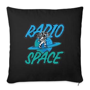 Astronomie Music Lover Radio Space Stars Universe - Housse de coussin décorative 45 x 45 cm - noir - Devant
