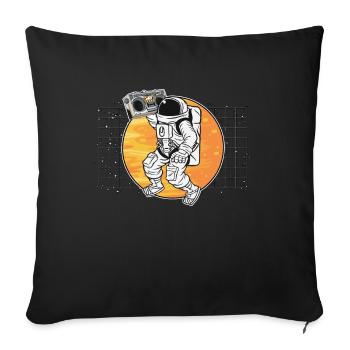 Astronomie Music Lover Radio Space Universe Galaxy - Housse de coussin décorative 45 x 45 cm - noir - Devant