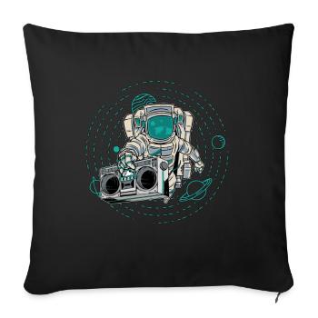 Astronomy Radio Space Stars Universe Music Lover - Sofa pillowcase 17,3'' x 17,3'' (45 x 45 cm) - black - Front