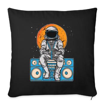 Astronomy Radio Space Music Lover Stars Universe - Sofa pillowcase 17,3'' x 17,3'' (45 x 45 cm) - black - Front