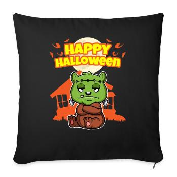 Happy Halloween Scary Funny Hallow's Eve Costume - Sofa pillowcase 17,3'' x 17,3'' (45 x 45 cm) - black - Front