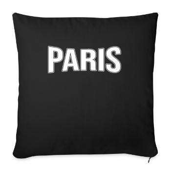Paris - Sofakissenbezug 45 x 45 cm - Schwarz - Vorne
