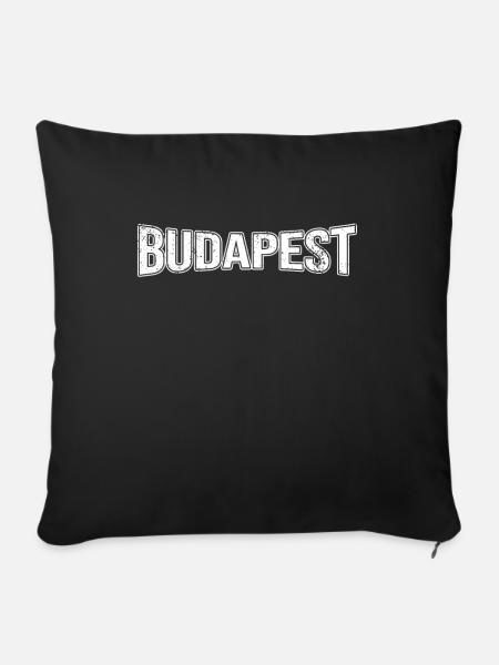 Budapest - Sofakissenbezug 45 x 45 cm - Schwarz