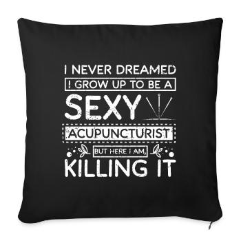 Acupuncteur sexy - Housse de coussin décorative 45 x 45 cm - noir - Devant