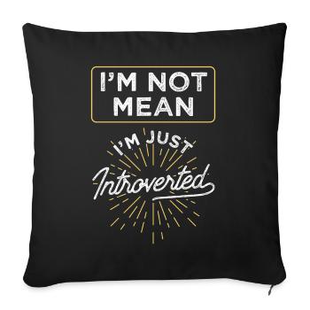 I'm not evil I'm just an introvert - Sofa pillowcase 17,3'' x 17,3'' (45 x 45 cm) - black - Front