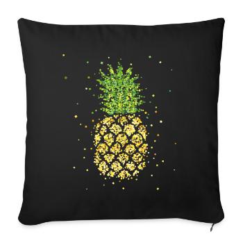 Pineapple Costume Replacement Carnival Carnival Confetti - Sofa pillowcase 17,3'' x 17,3'' (45 x 45 cm) - black - Front